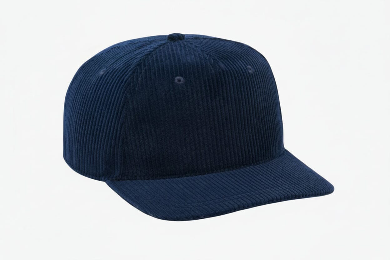 bestickte Cord-Golfkappe Stiladel Mitternachtsblau