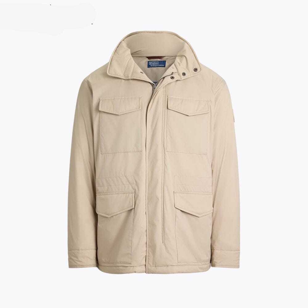 Gabardine Feldjacke mit Kapuze Stiladel Klassischer Stein S