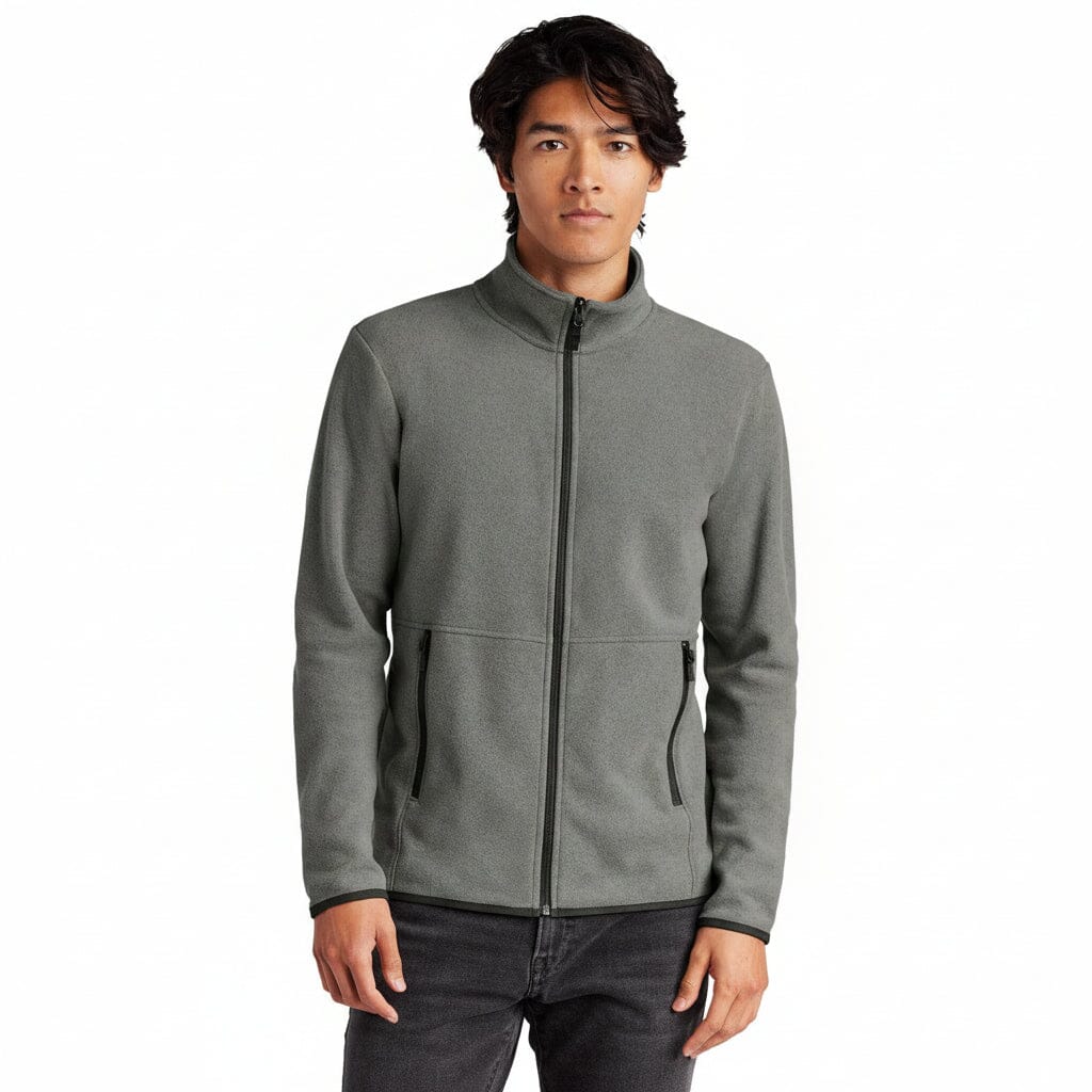 Glacier Fleecejacke mit durchgehendem Reißverschluss Stiladel Mittelgrau meliert S
