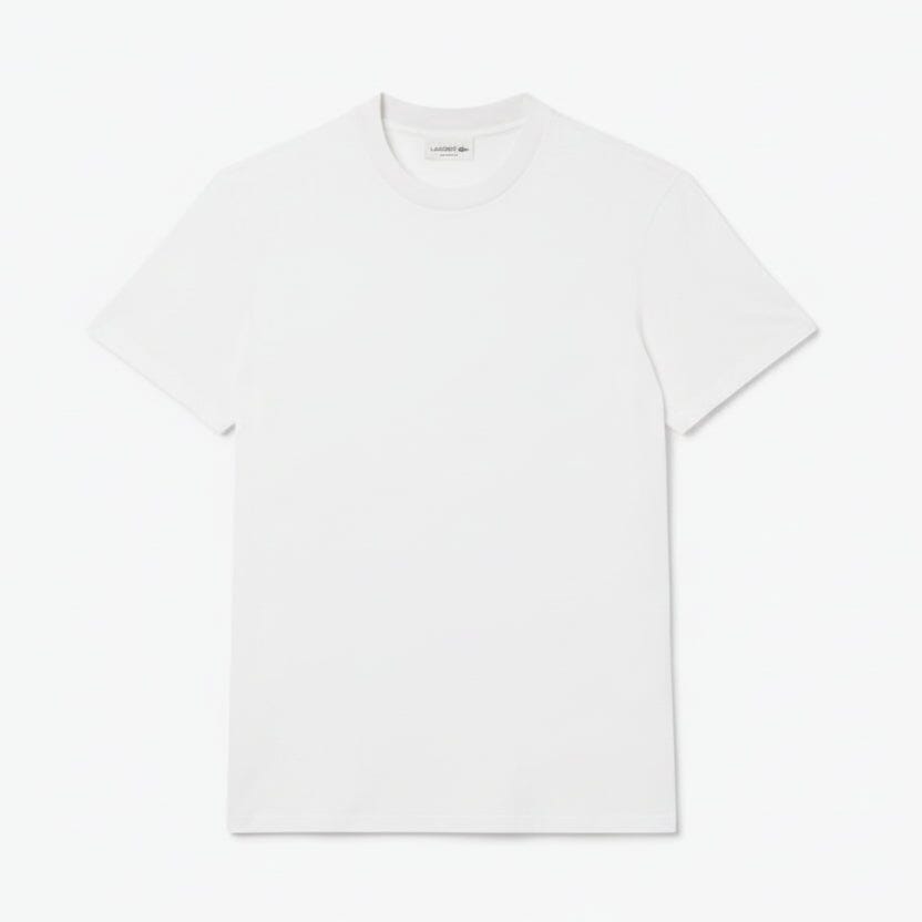 Jacquard Marken-Piqué-T-Shirt Stiladel Weiß S