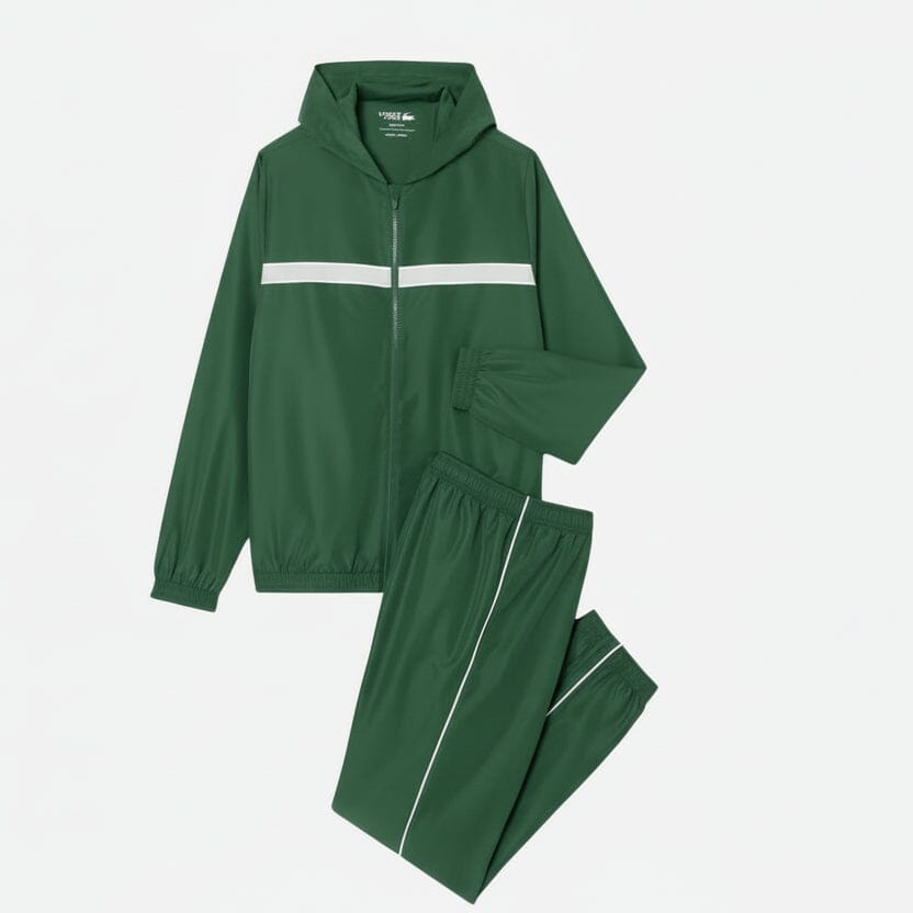 Logo Stripe Tennis-Trainingsanzug Stiladel Grün S