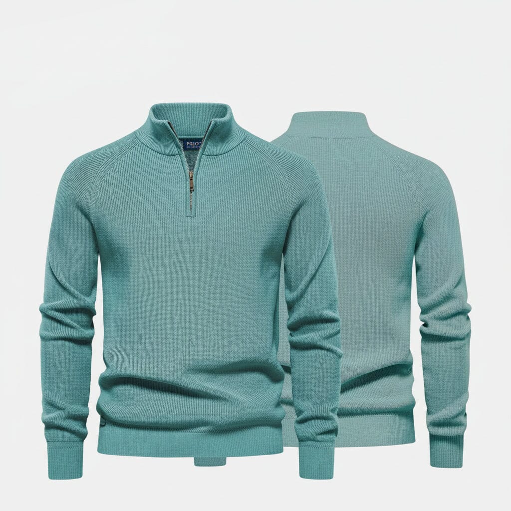 Raffinierter Rippstrick-Pullover mit Reißverschluss Stiladel