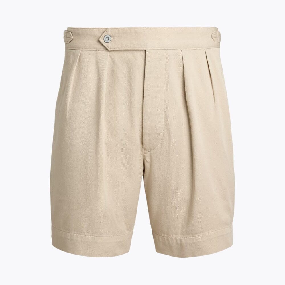 Relaxed Fit Plissee-Twill-Shorts Stiladel Khaki 28