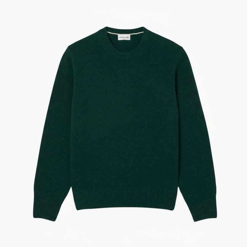 Rundhalspullover aus kardierter Wolle Stiladel Sinople grün S