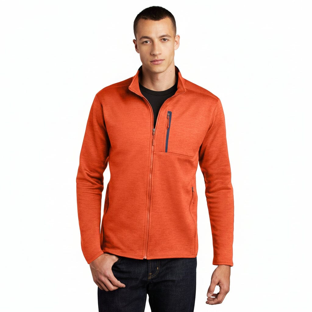 Skyline Fleecejacke mit durchgehendem Reißverschluss Stiladel Zion Orange Heather/ Urban Navy S