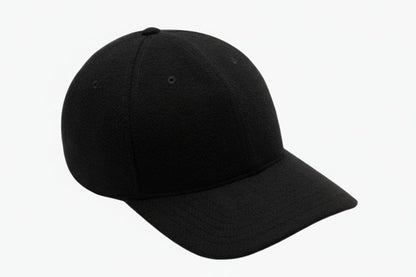 Baseballkappe aus Wollfilz Stiladel Schwarz 