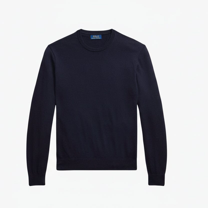 Baumwoll-Kaschmir-Pullover mit Rundhalsausschnitt Stiladel Marineblau S 