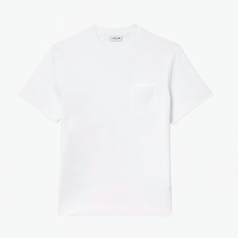 Baumwoll-T-Shirt mit Brusttasche Stiladel Weiß S 