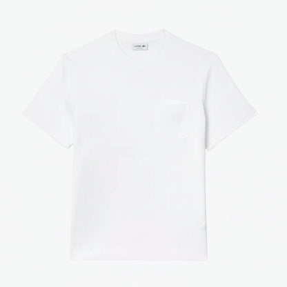 Baumwoll-T-Shirt mit Brusttasche Stiladel Weiß S 