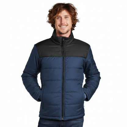 Brustlogo Alltags-Isolierjacke Stiladel Schattiges Blau S 