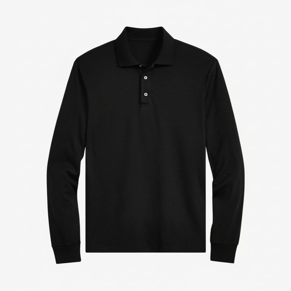 Classic Fit Poloshirt aus weicher Baumwolle Stiladel Polo Black S 
