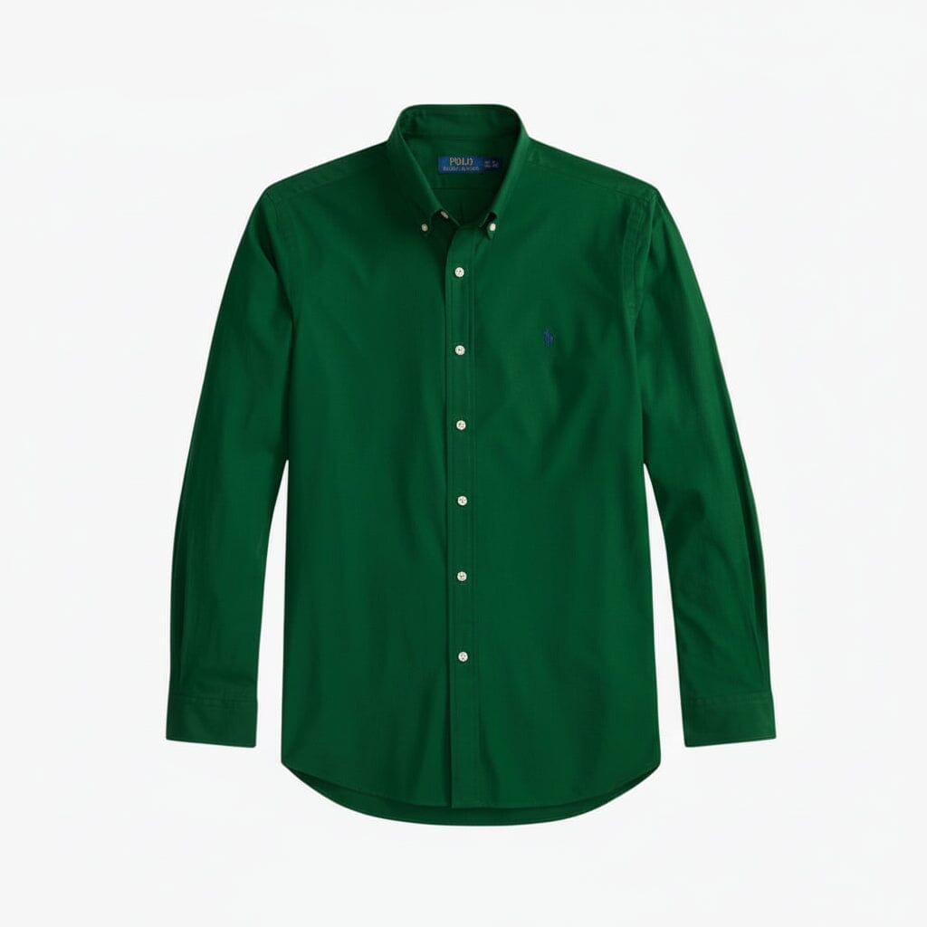 Classic Fit Stretch-Popeline-Hemd Stiladel Grün S 