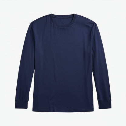 Classic Fit T-Shirt aus weicher Baumwolle mit Rundhalsausschnitt Stiladel Marineblau S 