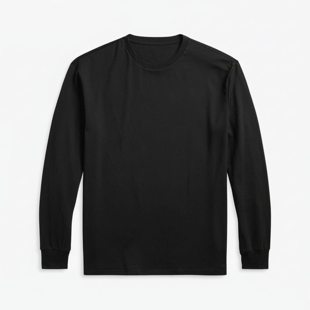 Classic Fit T-Shirt aus weicher Baumwolle mit Rundhalsausschnitt Stiladel Schwarz S 