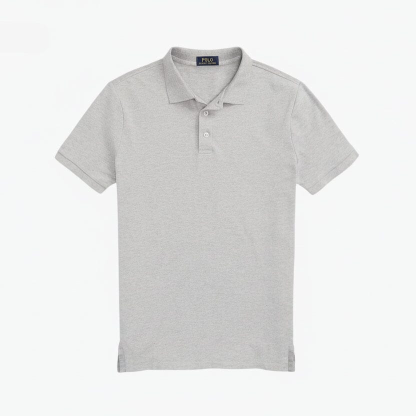 Custom Slim Fit Stretch-Mesh-Polohemd Stiladel Grau S 