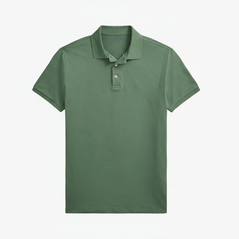 Custom Slim Fit Stretch-Mesh-Polohemd Stiladel Grün S 