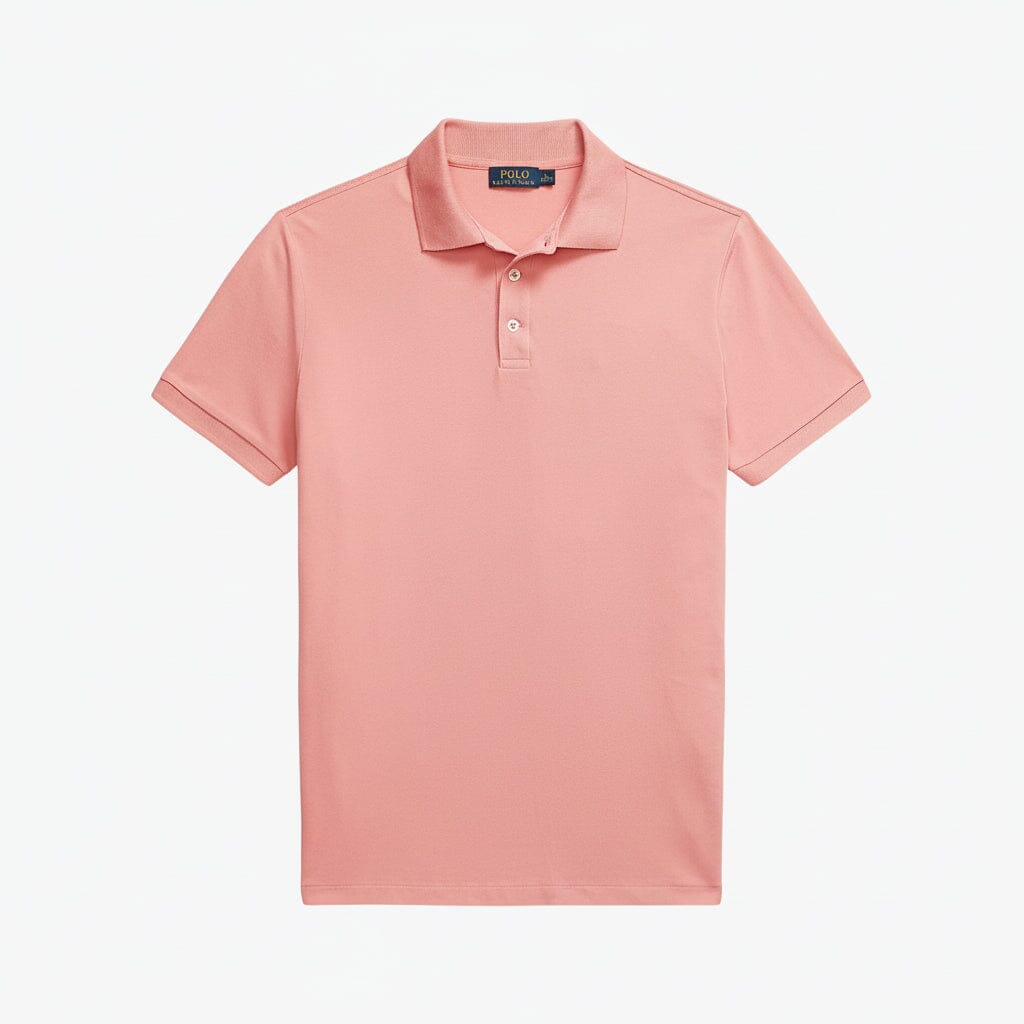 Custom Slim Fit Stretch-Mesh-Polohemd Stiladel Rose S 