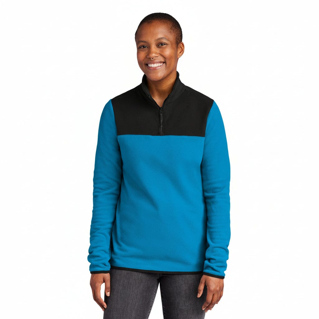 Damen-Fleecejacke „Glacier“ mit 1/4-Reißverschluss Stiladel Hero Blue/ Black S 