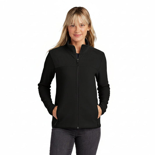 Damen-Fleecejacke „Glacier“ mit durchgehendem Reißverschluss Stiladel Schwarz S 