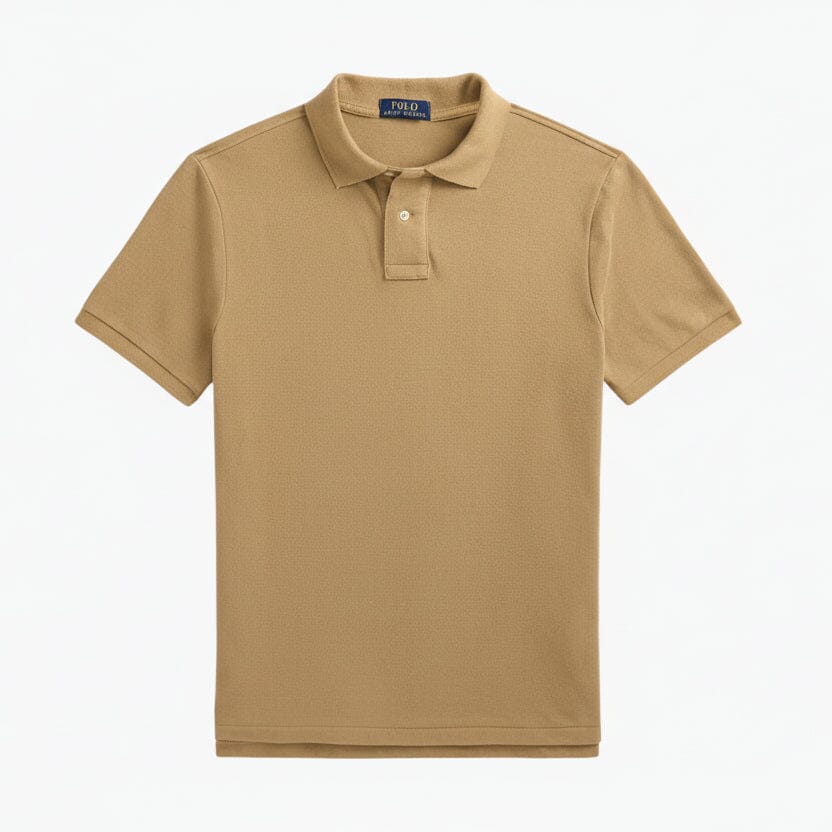 Das ikonische Mesh-Poloshirt Stiladel Café Tan S 