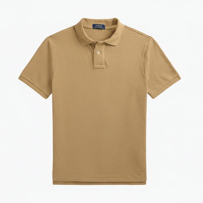 Das ikonische Mesh-Poloshirt Stiladel Café Tan S 