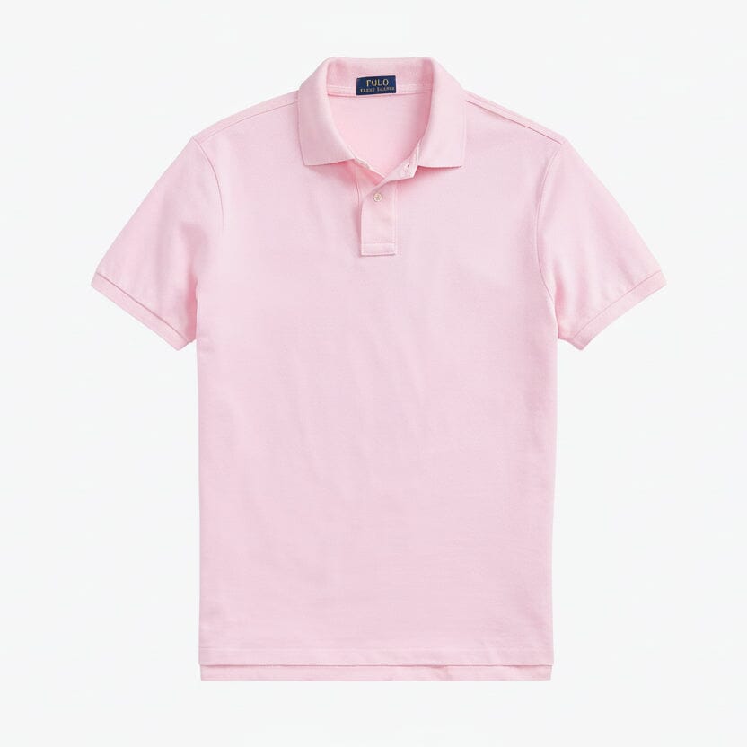 Das ikonische Mesh-Poloshirt Stiladel Rosa/Blau S 