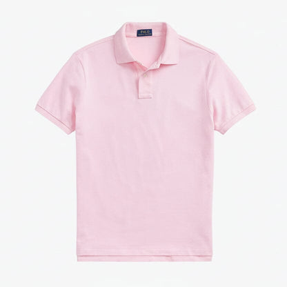 Das ikonische Mesh-Poloshirt Stiladel Rosa/Blau S 
