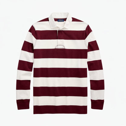 Das legendäre Rugby-Shirt Stiladel Klassischer Wein/Sahne S 