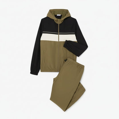 Diamond Taffeta Sport-Trainingsanzug Stiladel Khakigrün / Schwarz / Weiß S 