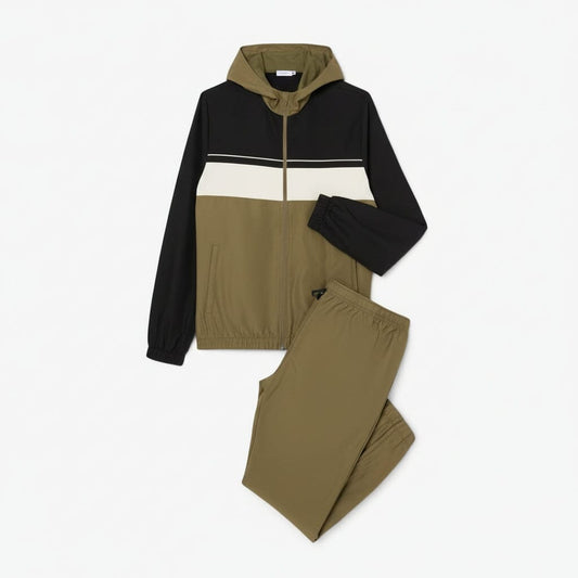 Diamond Taffeta Sport-Trainingsanzug Stiladel Khakigrün / Schwarz / Weiß S 