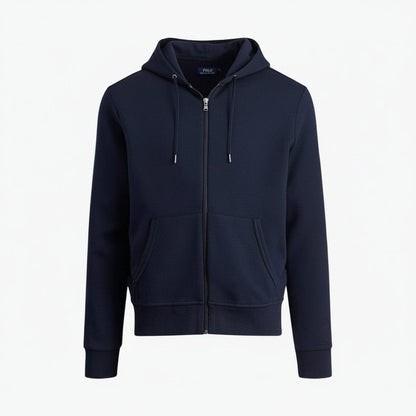 Doppelstrick-Kapuzenpullover mit durchgehendem Reißverschluss Stiladel Marineflieger S 