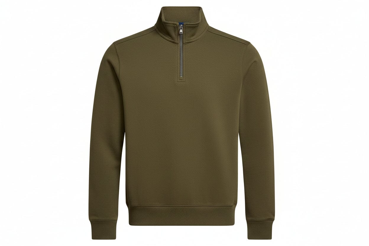 Doppelstrick-Rollkragenpullover Stiladel Olive S 