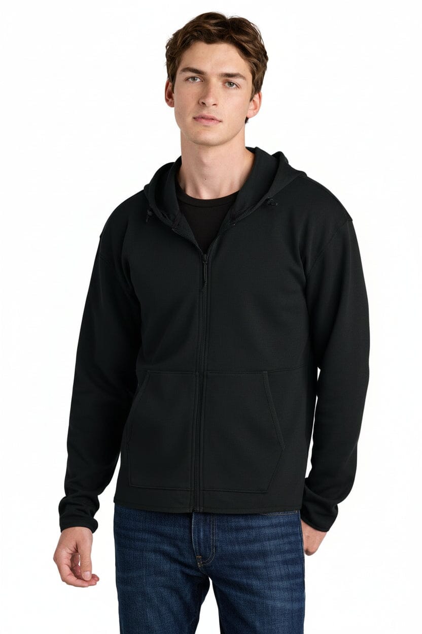 Double-Strick-Kapuzenjacke mit durchgehendem Reißverschluss Stiladel 