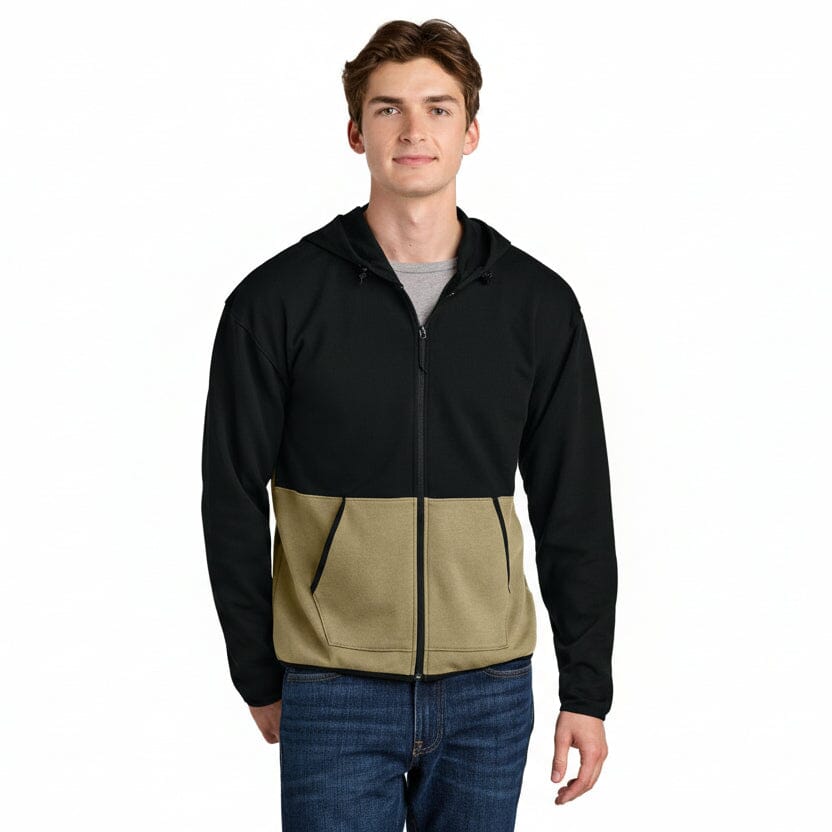 Double-Strick-Kapuzenjacke mit durchgehendem Reißverschluss Stiladel 