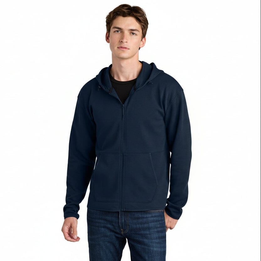 Double-Strick-Kapuzenjacke mit durchgehendem Reißverschluss Stiladel 