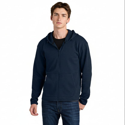 Double-Strick-Kapuzenjacke mit durchgehendem Reißverschluss Stiladel 