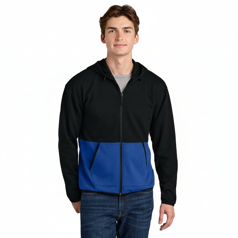 Double-Strick-Kapuzenjacke mit durchgehendem Reißverschluss Stiladel 