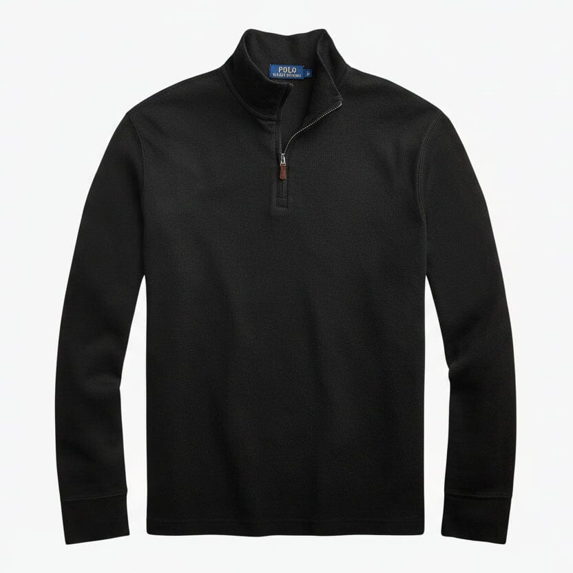 Estate-Rib Quarter-Zip Pullover Stiladel Schwarz S 