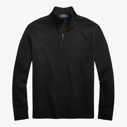 Estate-Rib Quarter-Zip Pullover Stiladel Schwarz S 