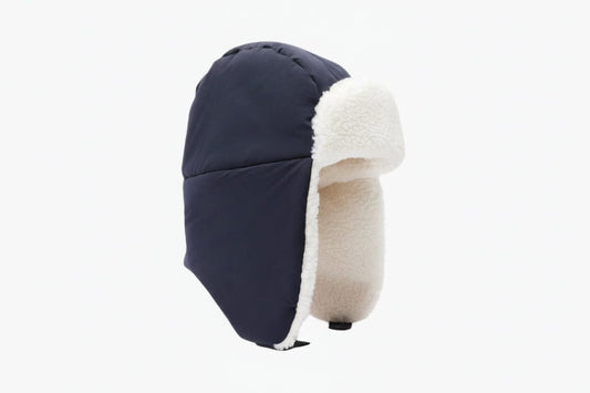 Fleecegefütterte, wasserabweisende Chapka Stiladel Marineblau / Weiß 