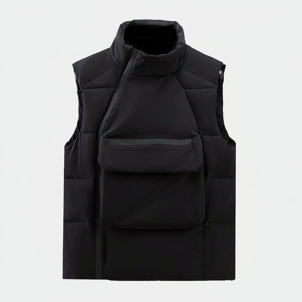 Gesteppter Zopfstrickpullover aus Wollmischung Stiladel Schwarz S 