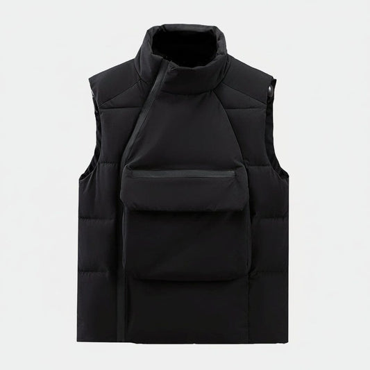 Gesteppter Zopfstrickpullover aus Wollmischung Stiladel Schwarz S 