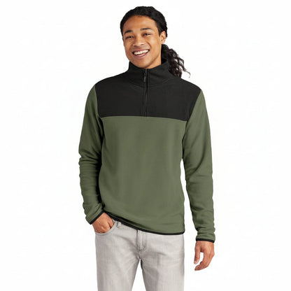 Glacier 1/4-Zip Fleece Stiladel Neues Taupe-Grün/ Schwarz S 