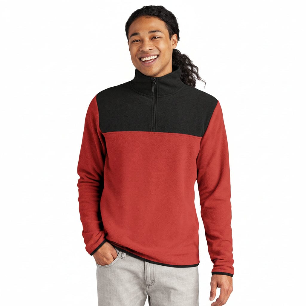Glacier 1/4-Zip Fleece Stiladel Rage Red/ Black S 