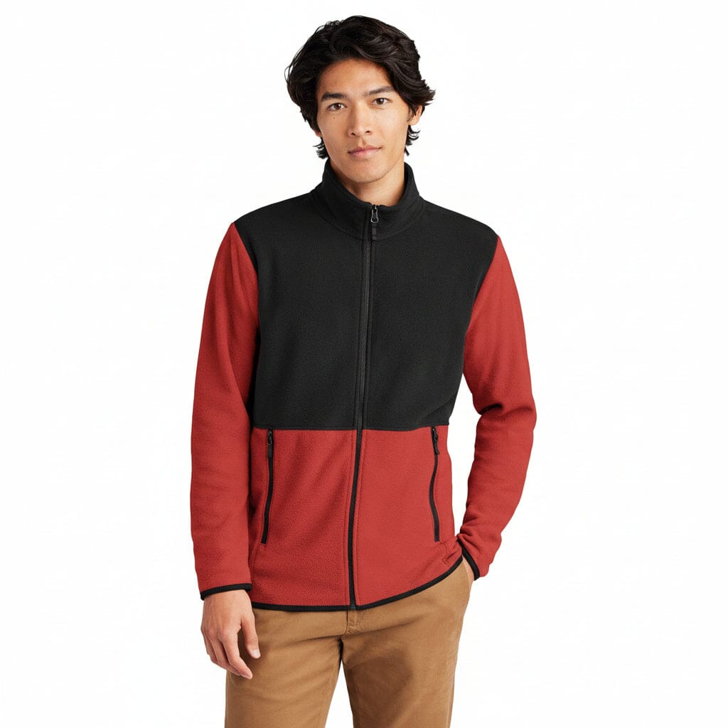 Glacier Fleecejacke mit durchgehendem Reißverschluss Stiladel Rage Red / Black S 