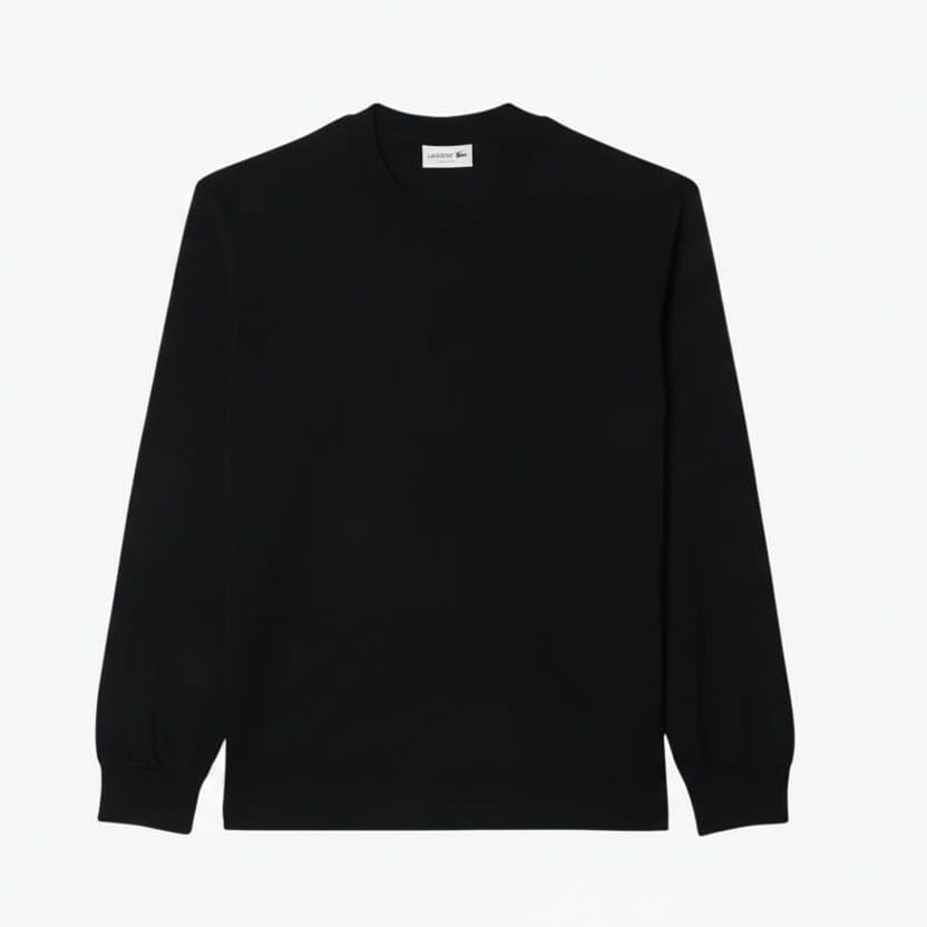 Langarm-Baumwoll-T-Shirt Stiladel Schwarz S 