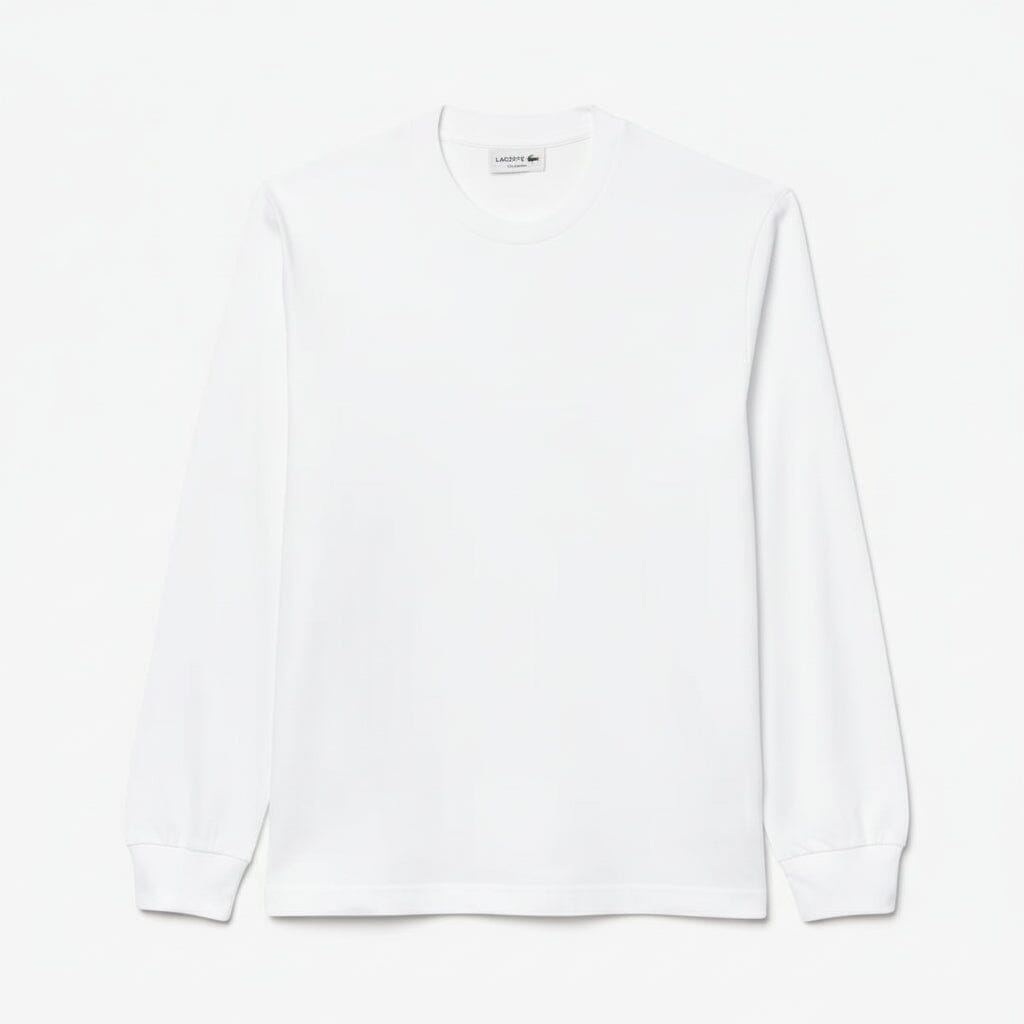 Langarm-Baumwoll-T-Shirt Stiladel Weiß S 