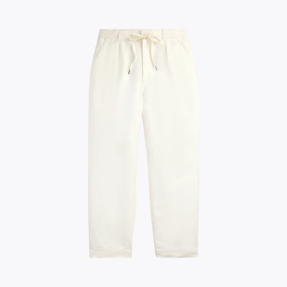 Lateef Leinenhose mit Falten und entspannter Passform Stiladel Creme 28 