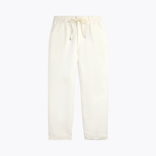 Lateef Leinenhose mit Falten und entspannter Passform Stiladel Creme 28 