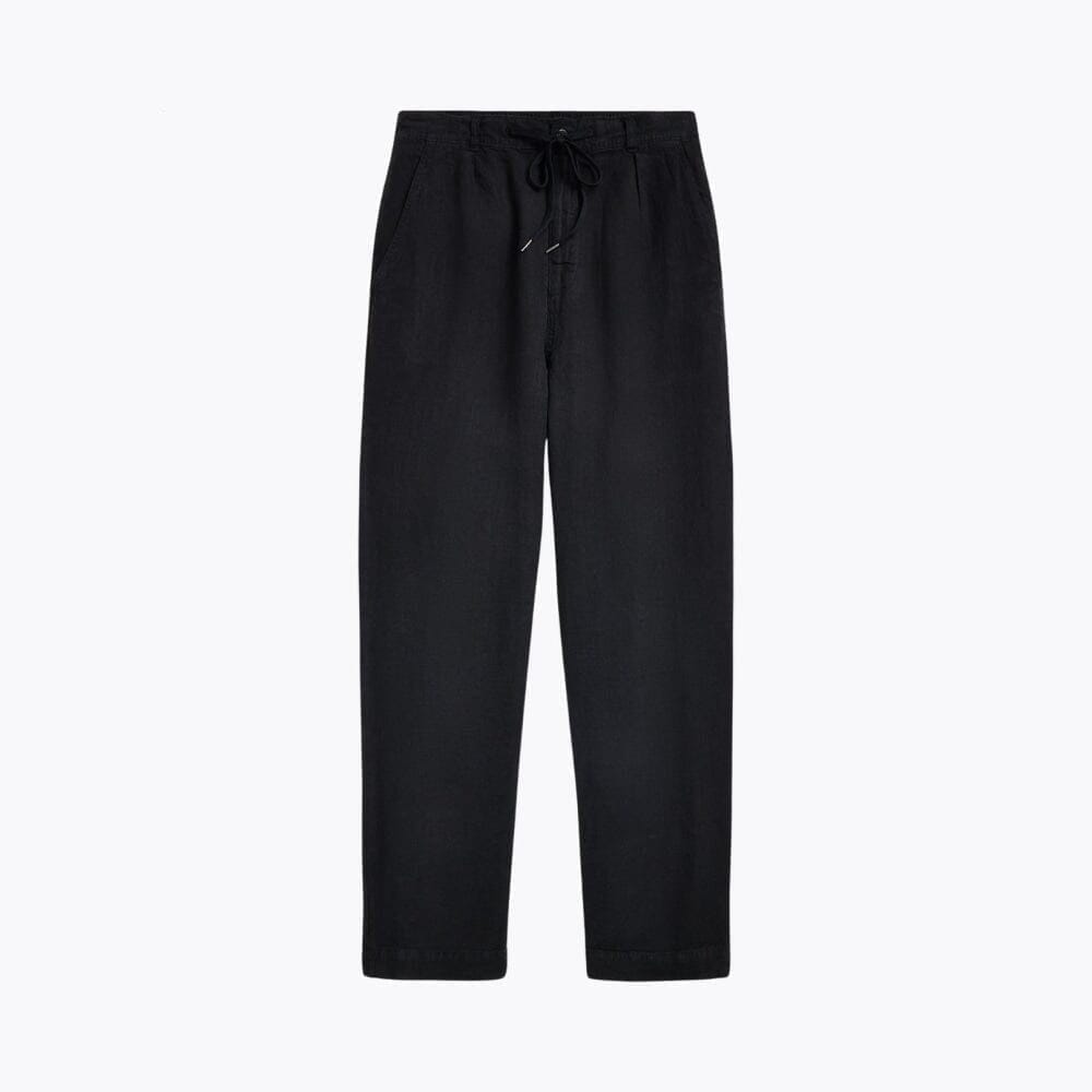 Lateef Leinenhose mit Falten und entspannter Passform Stiladel Schwarz 28 